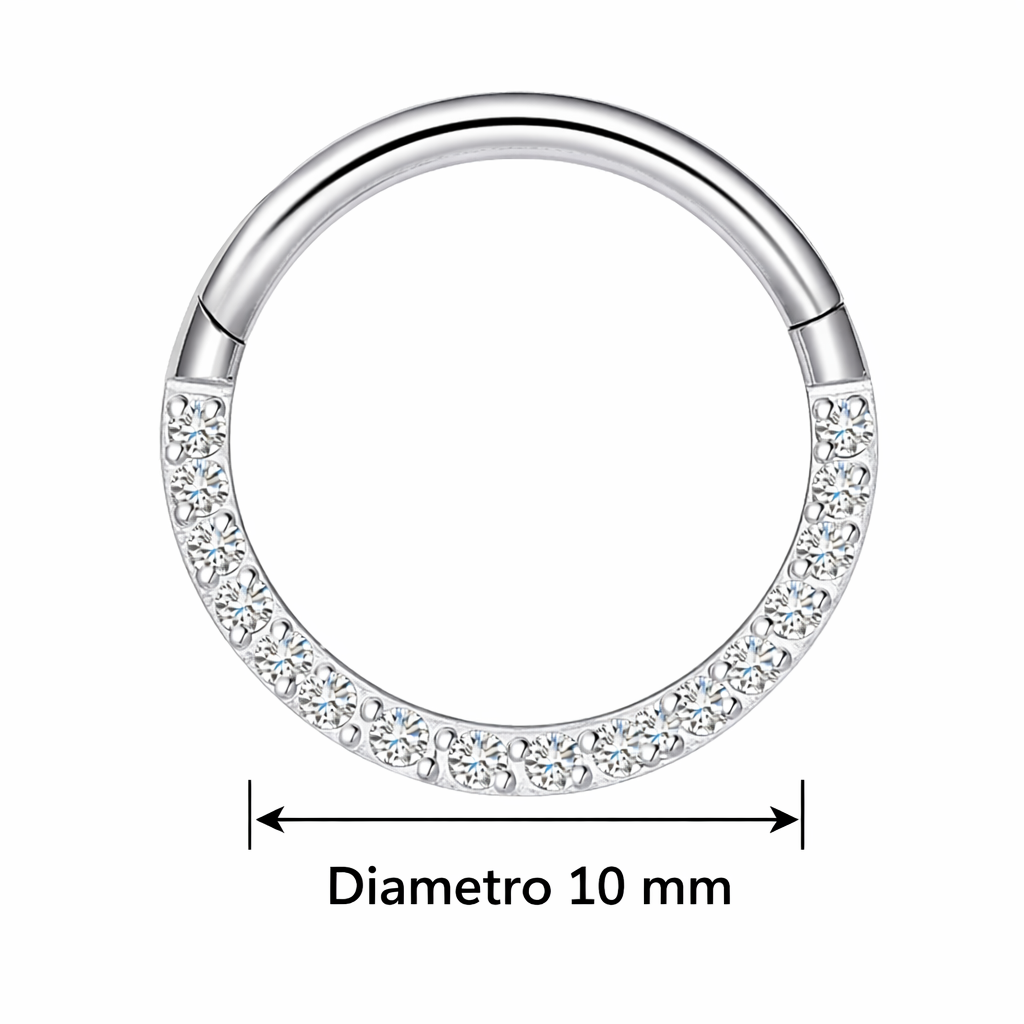 Piercing cerchietto zirconato