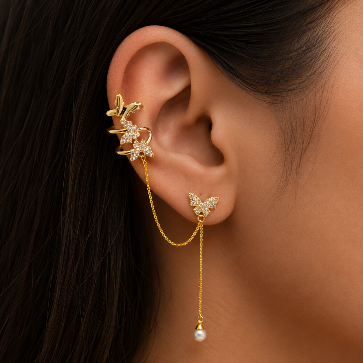 Ear cuff farfalla