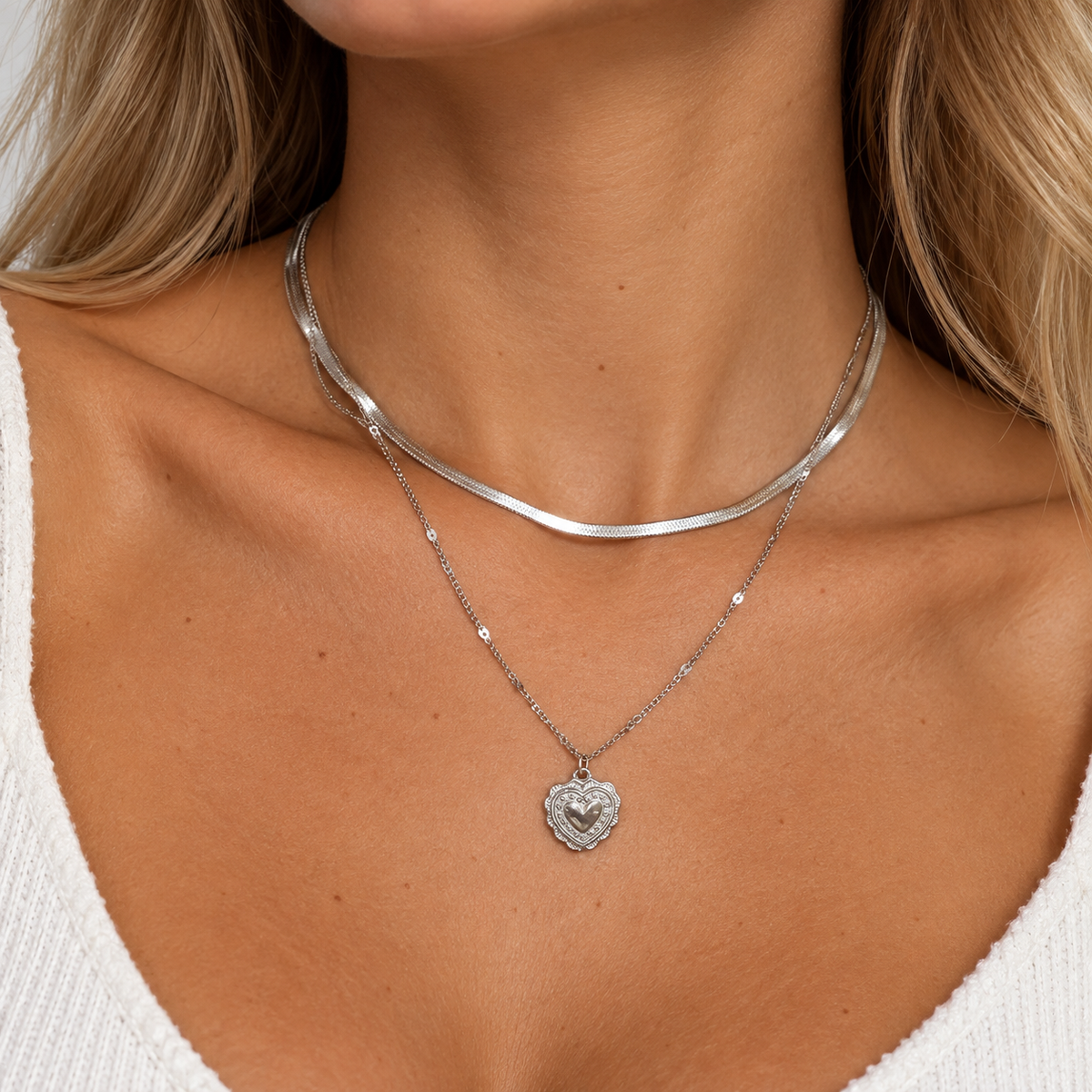 Collana snake sacro cuore