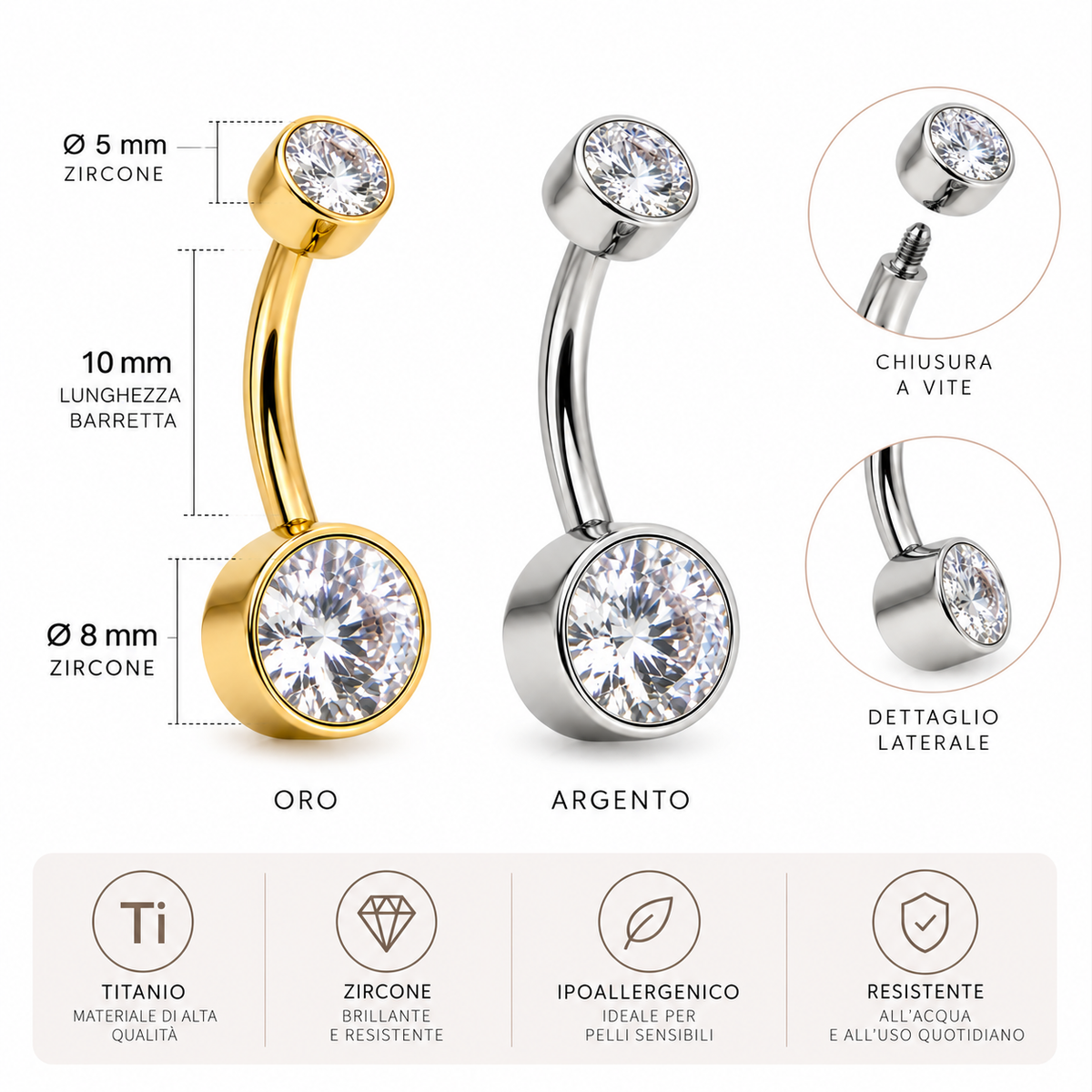 Piercing ombelico big