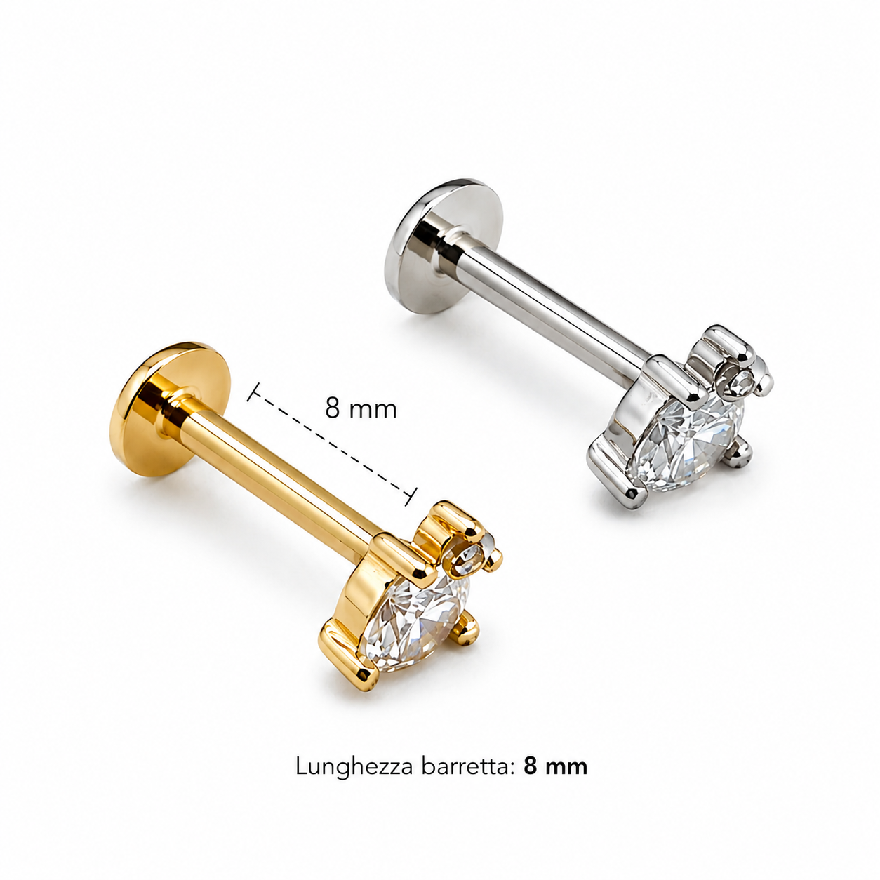 Piercing cuore e solitario
