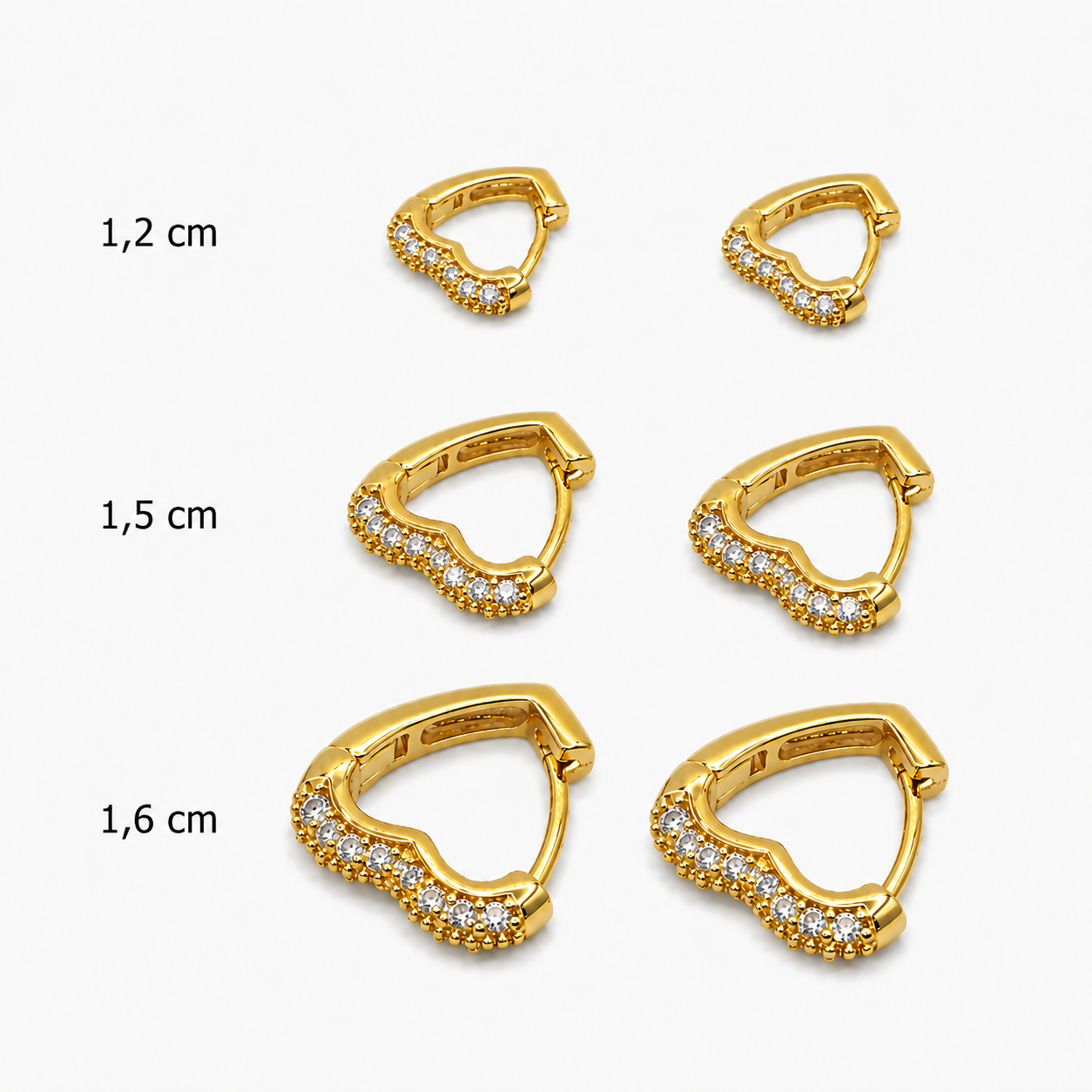 Cuori pavè gold