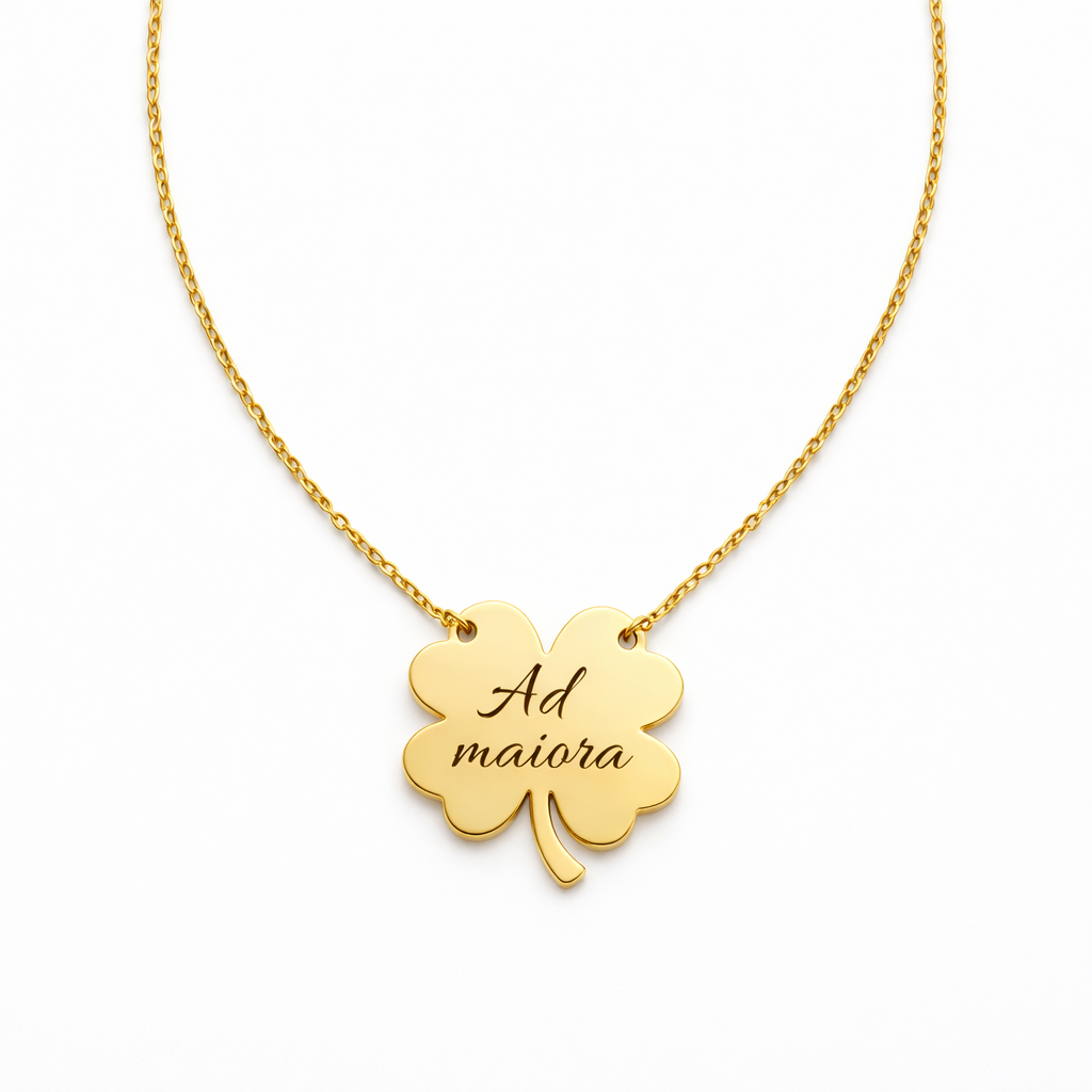 Collana quadrifoglio personalizzata