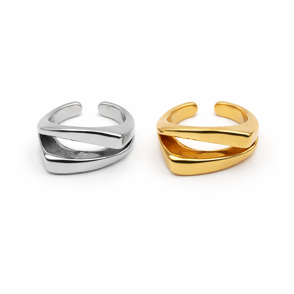 Anello squadrato chunky