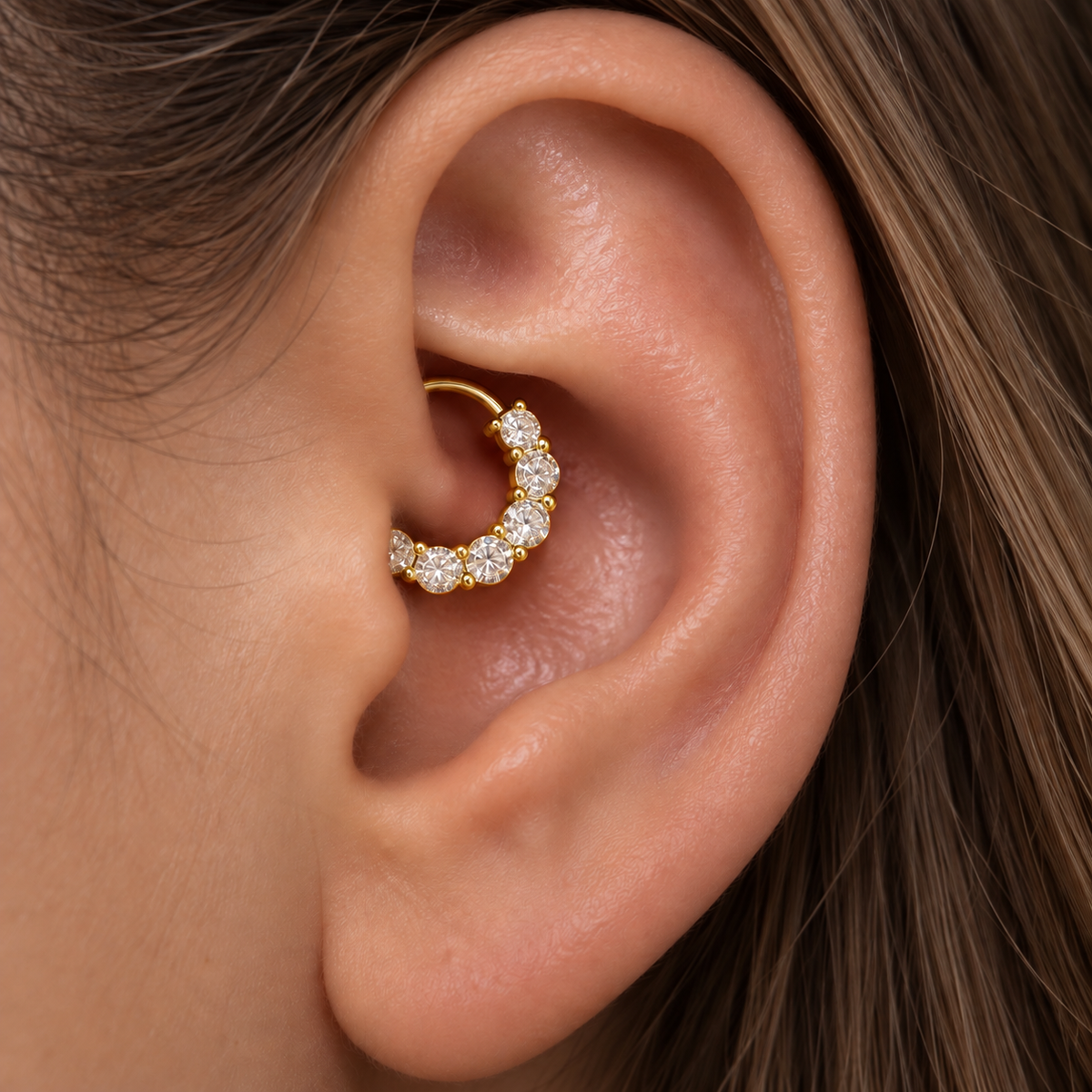 Piercing merletto daith