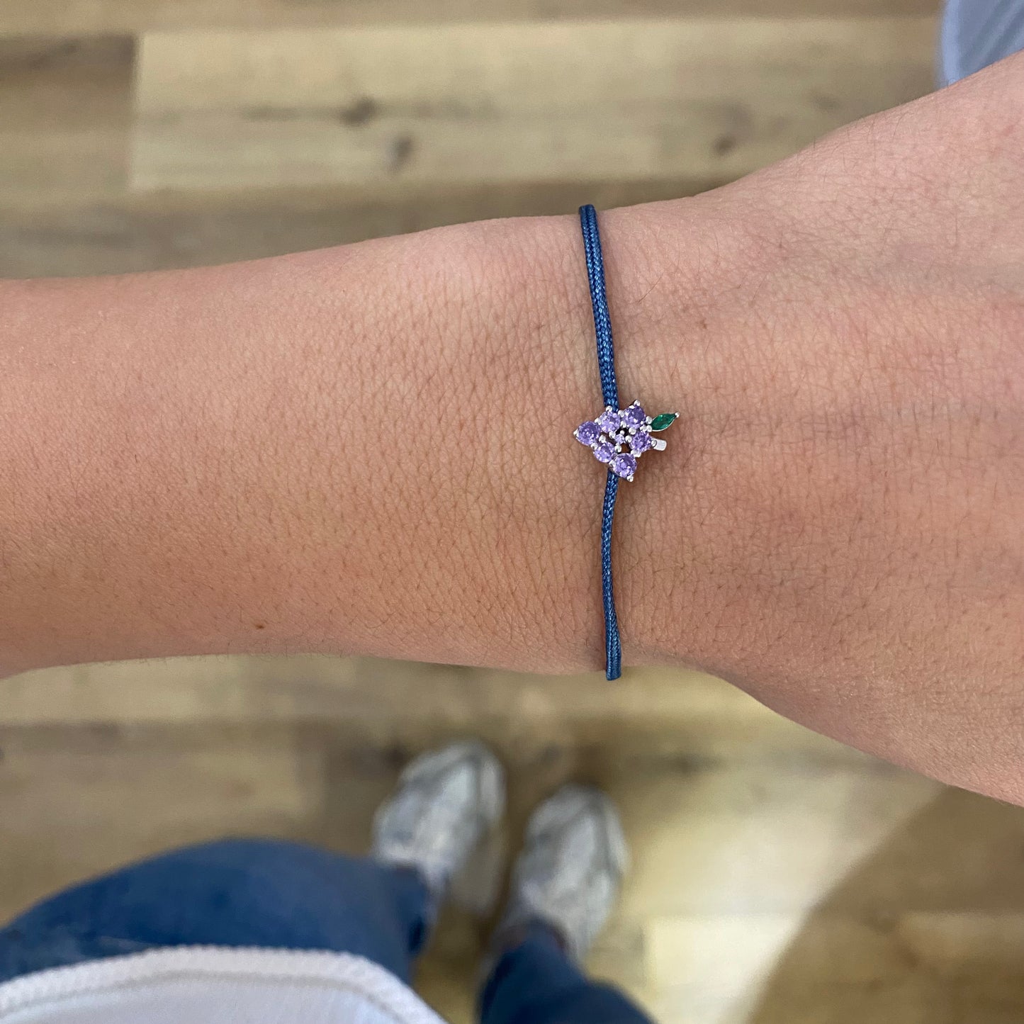 Bracciale cordino uva