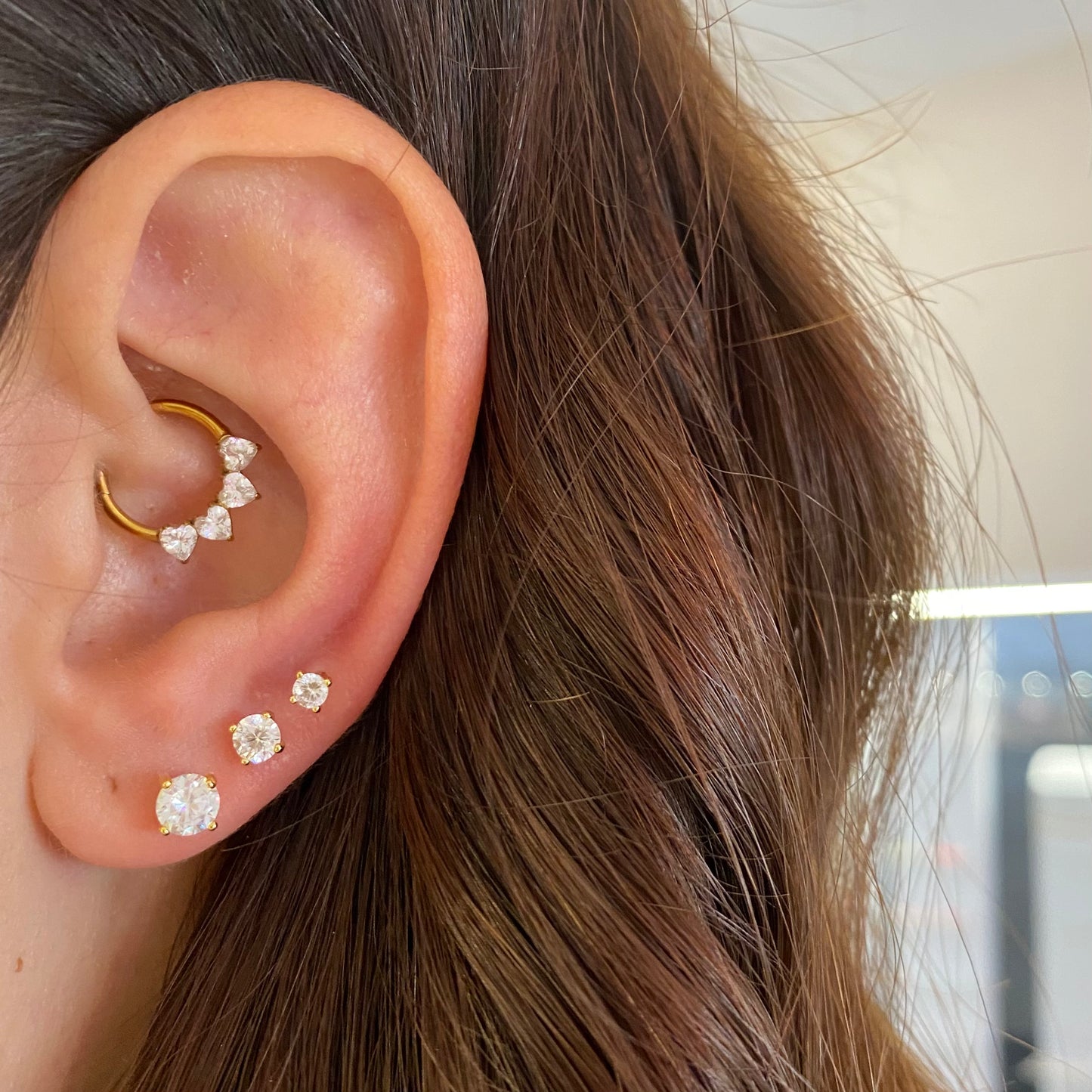 Punto luce piercing argento 925
