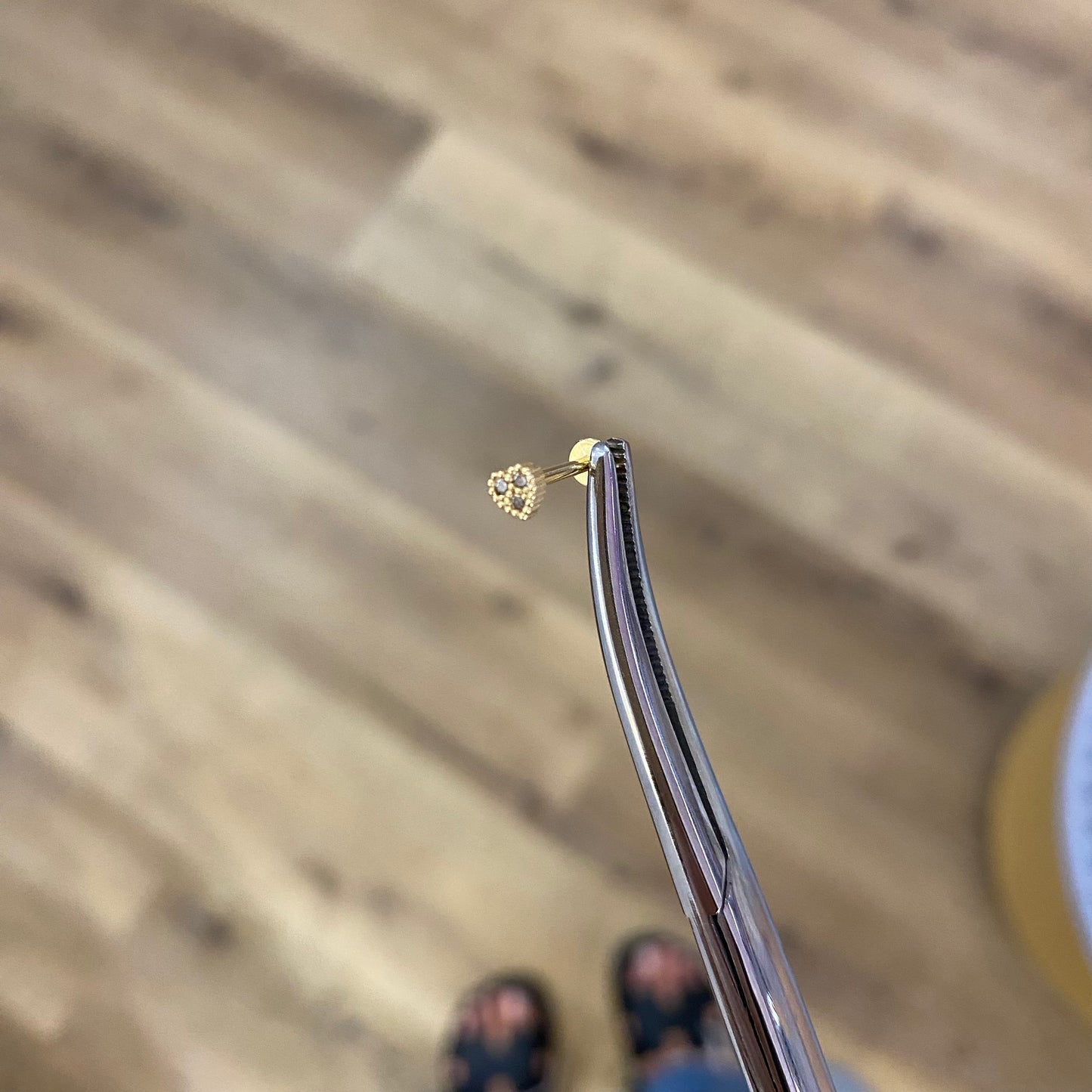 Piercing cuore acciaio