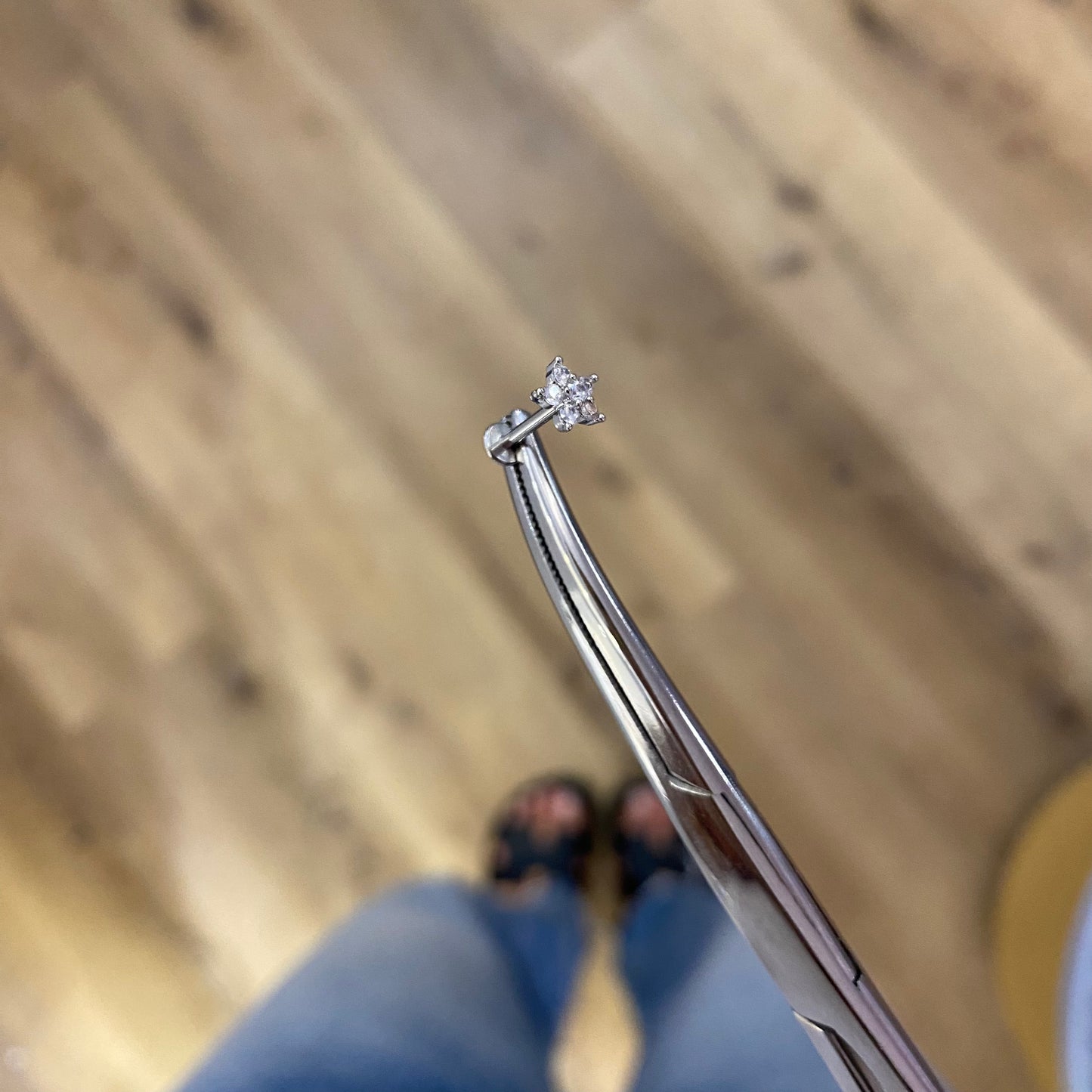 Piercing fiore acciaio
