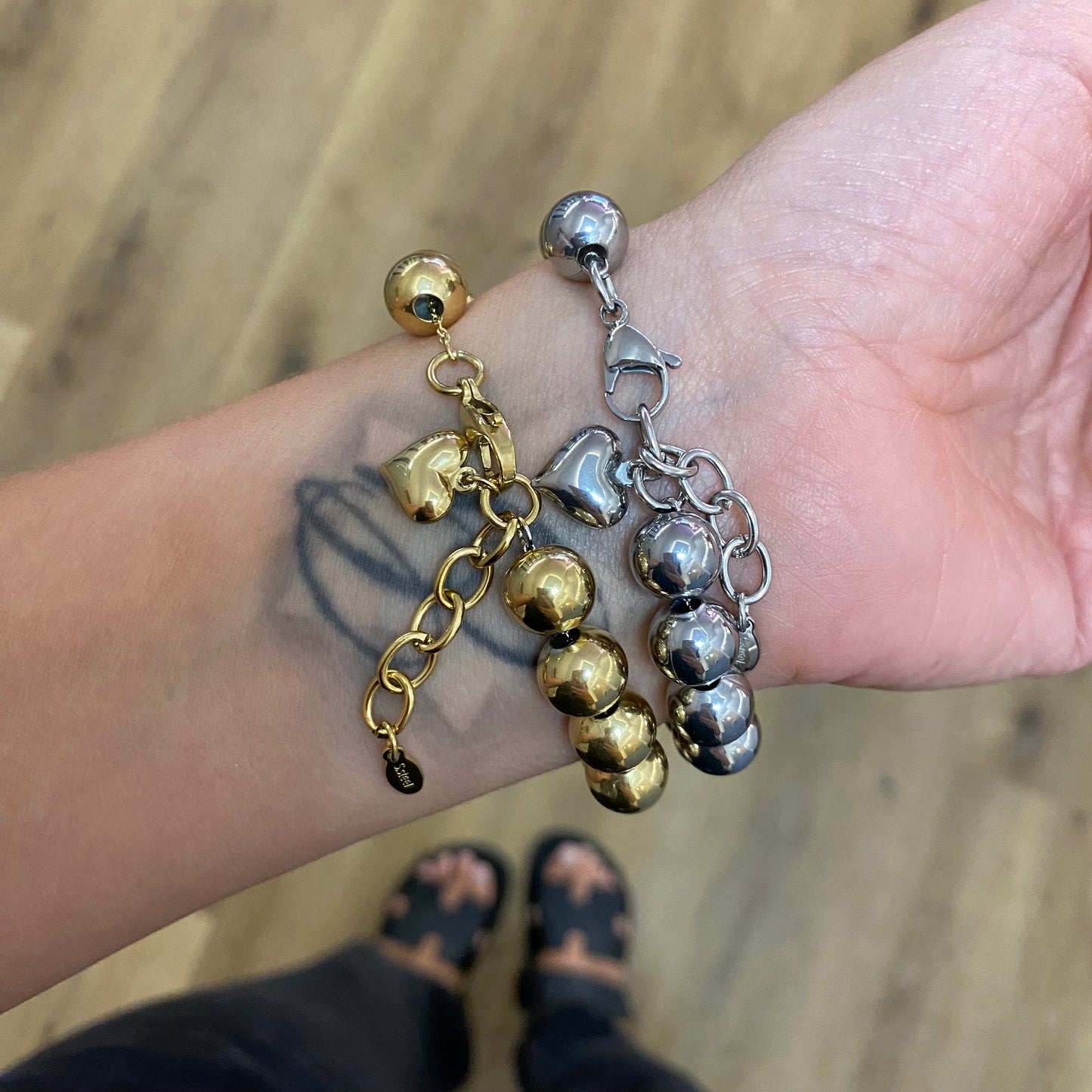 Bracciale sfere & cuore