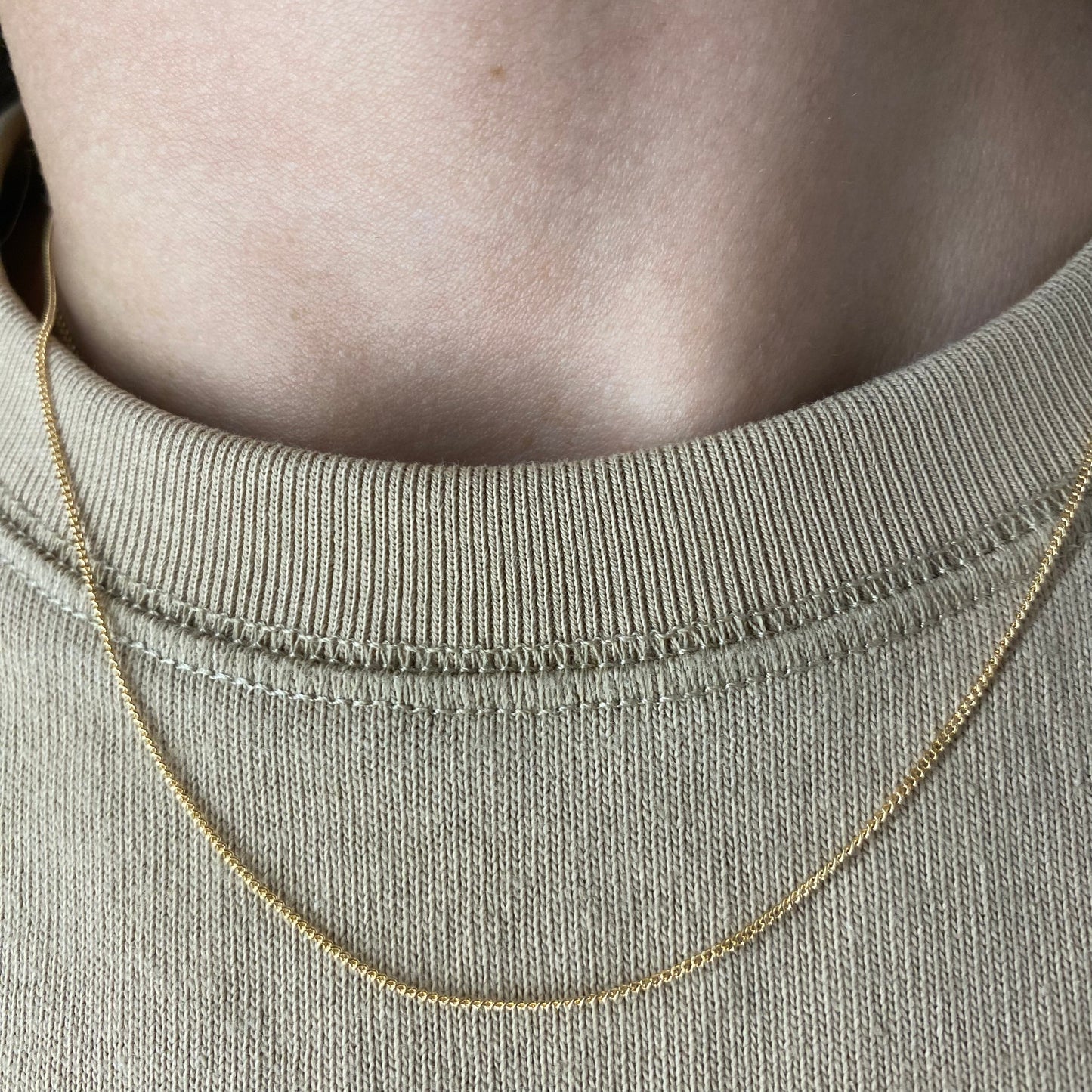 Collana base mini grumetta acciaio