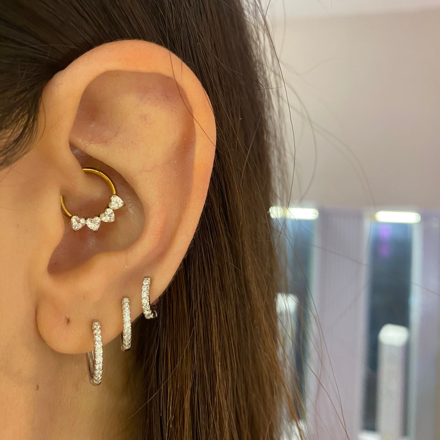 Cerchietto zirconato bianco silver