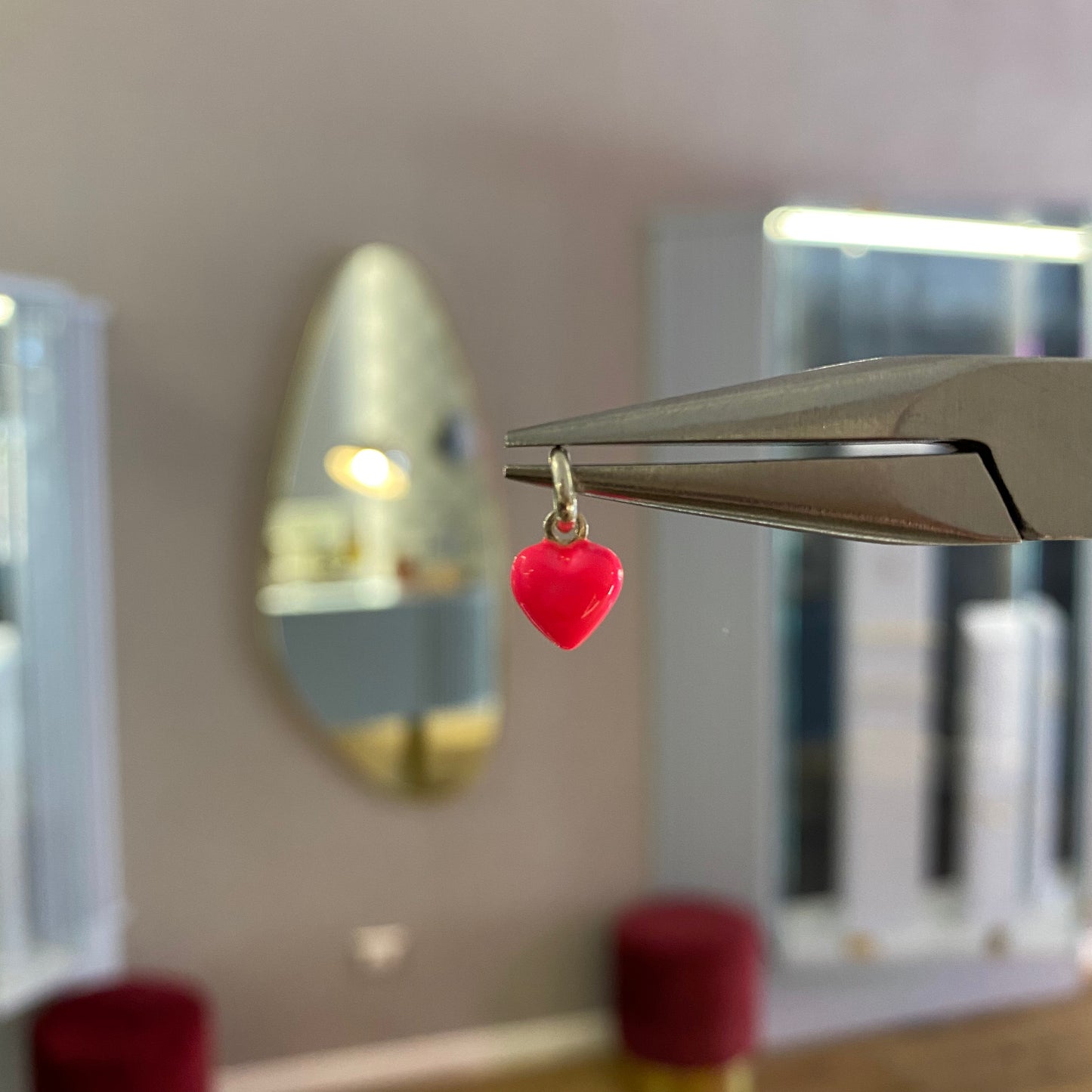 Cuoricino fucsia fluo