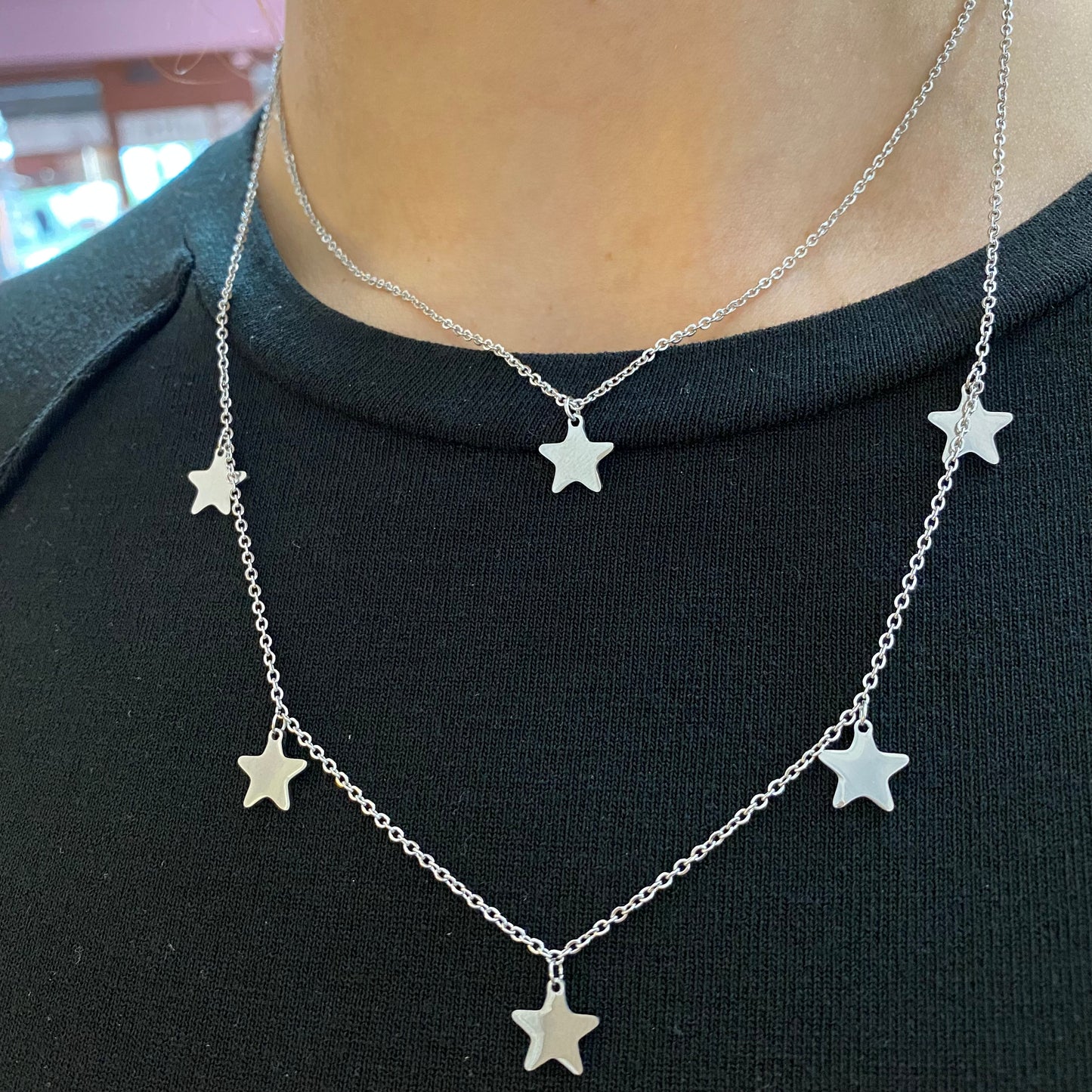 Collana doppia stelle