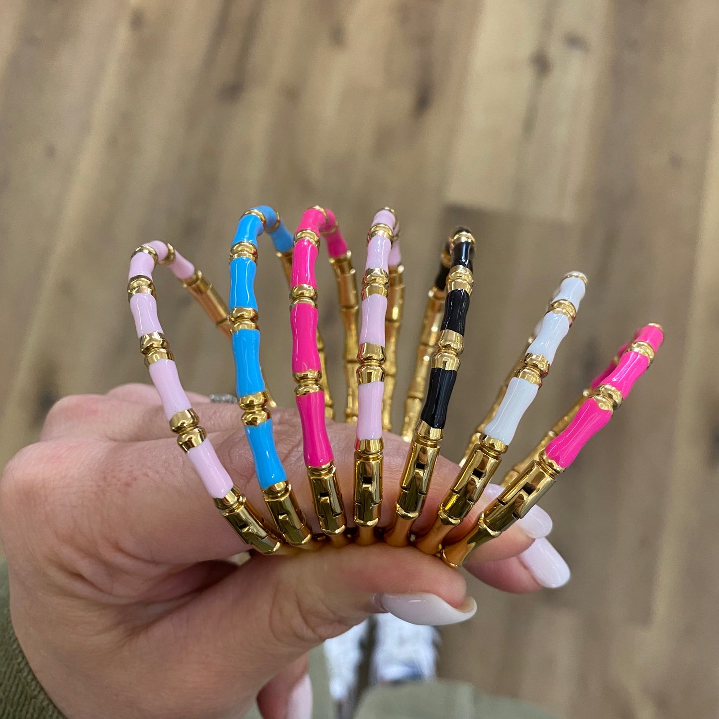 Bracciale mini bambù smaltato