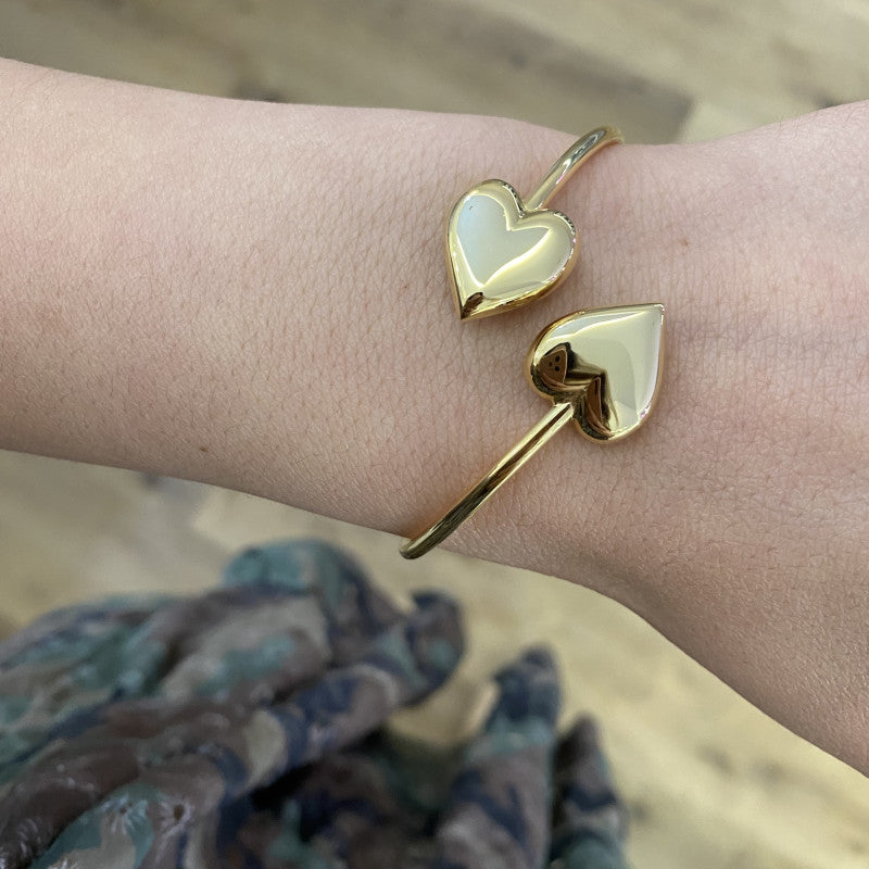 Bracciale cuori bombati