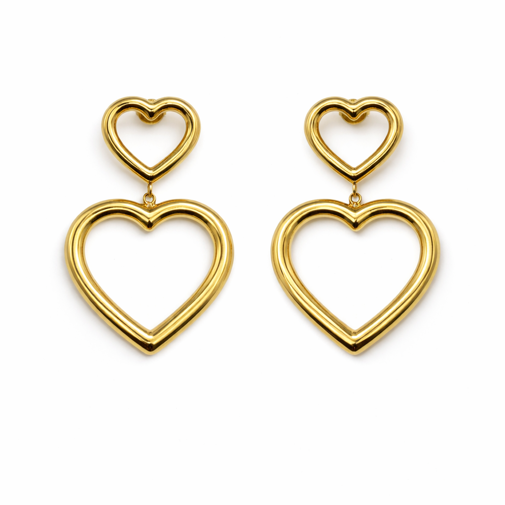 Orecchino doppio cuore