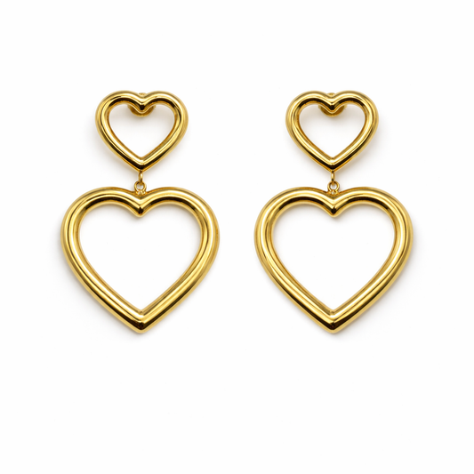Orecchino doppio cuore