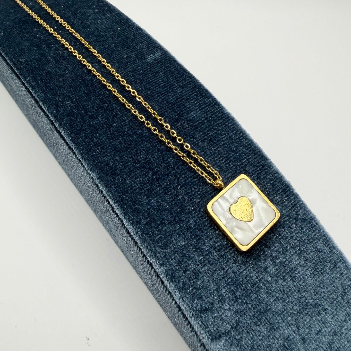 Collana quadratino cuore