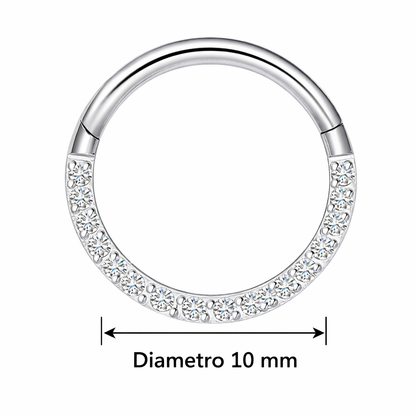 Piercing cerchietto zirconato