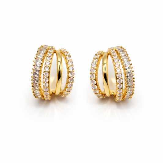 Orecchino multifilo luxury