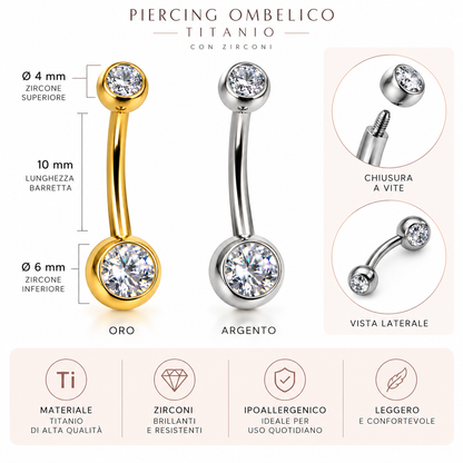 Piercing ombelico small