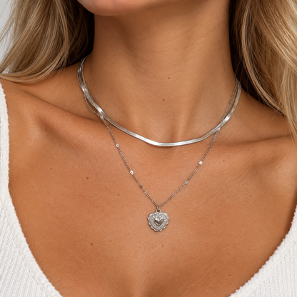 Collana snake sacro cuore