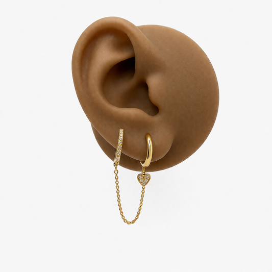 Mono orecchino doppio cerchio