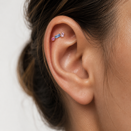 Piercing tris color