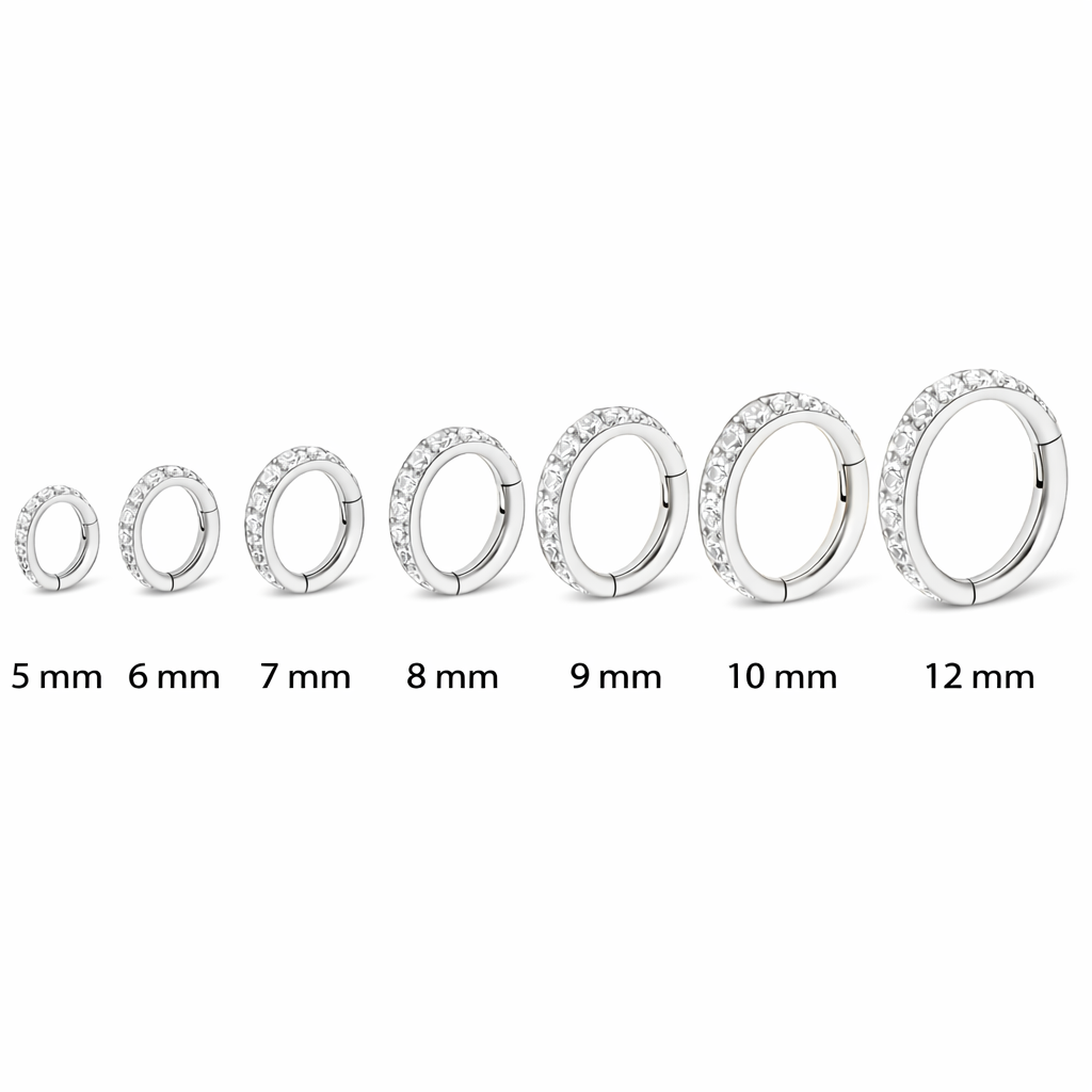 Cerchietto zirconato titanio silver
