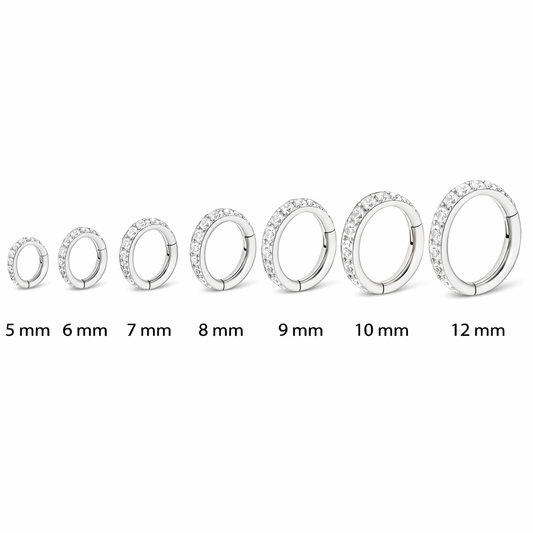 Cerchietto zirconato titanio silver