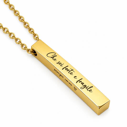 Collana lingotto personalizzata