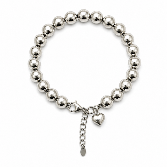 Bracciale sfere e cuore