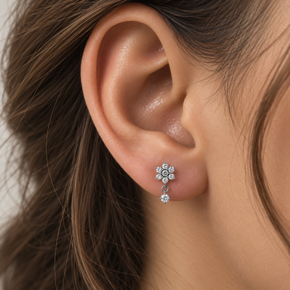 Piercing fiore e luce