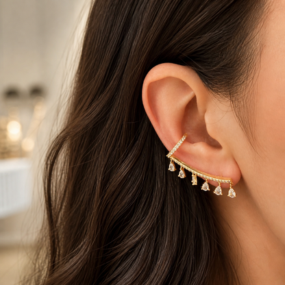 Ear cuff Esmeralda