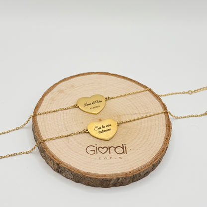 Bracciale cuore personalizzato
