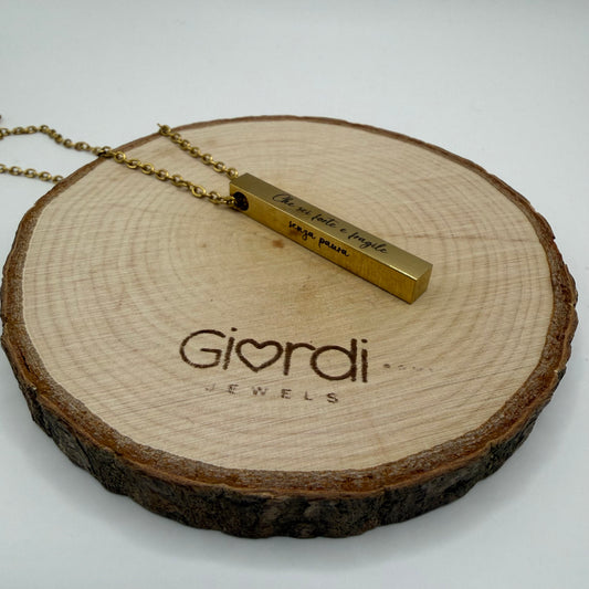 Collana lingotto personalizzata