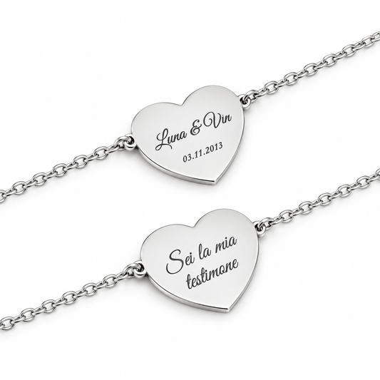 Bracciale cuore personalizzato