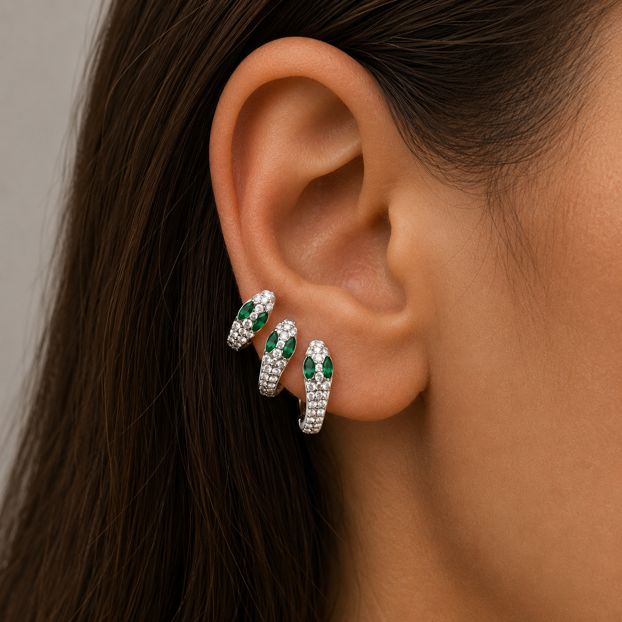 Orecchini snake silver