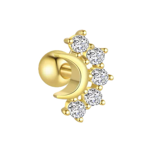 Piercing  mini luna 5 punti luce