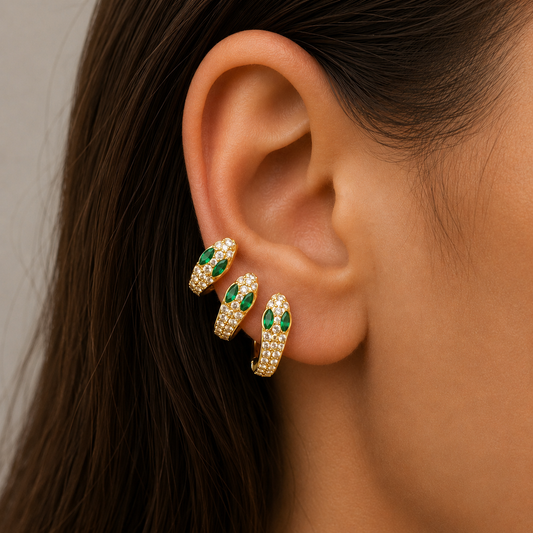 Orecchini snake gold