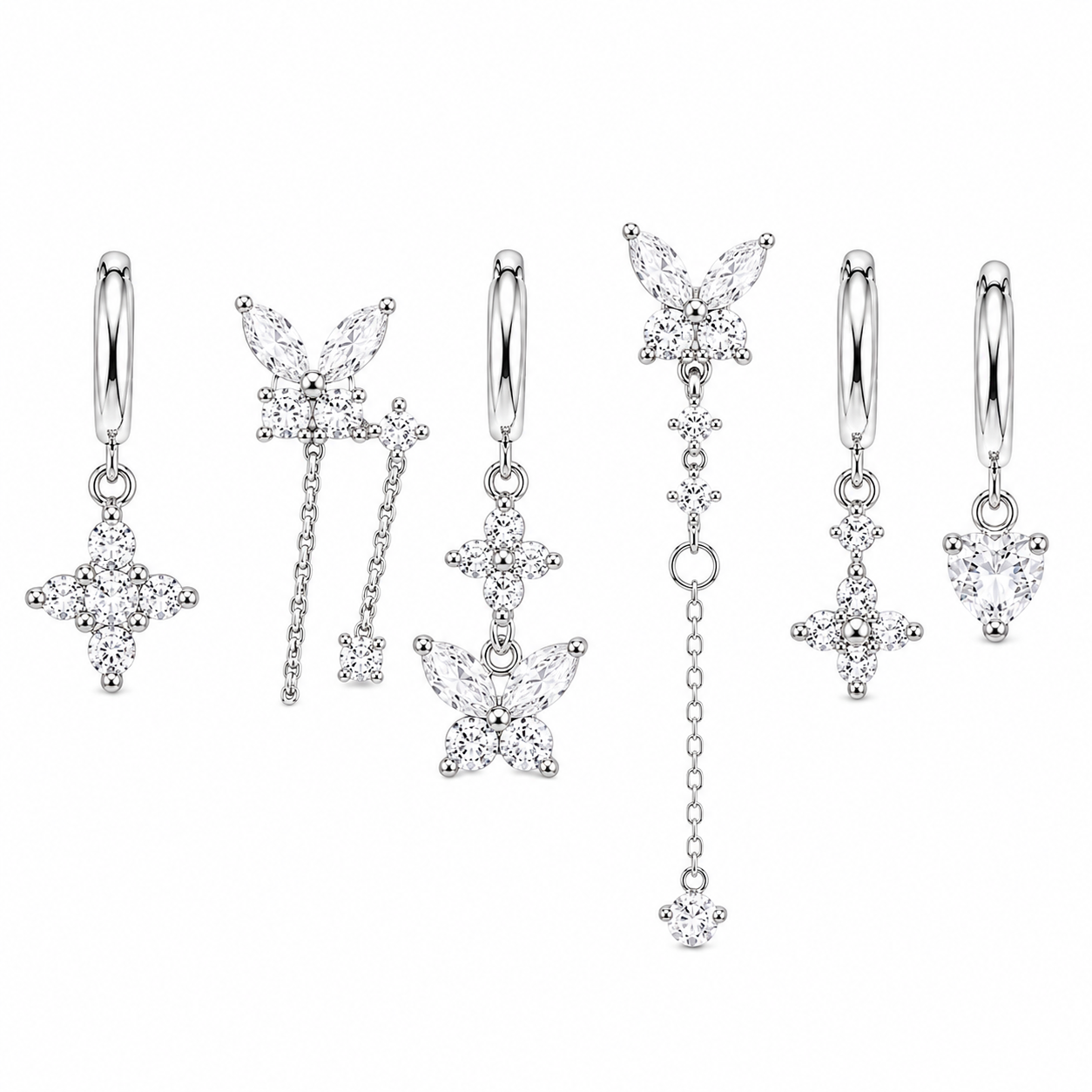 Settino farfalla silver