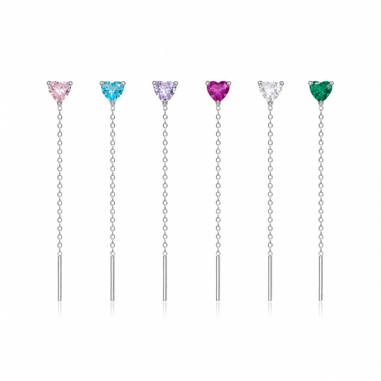 Orecchino pendente love silver