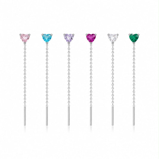 Orecchino pendente love silver