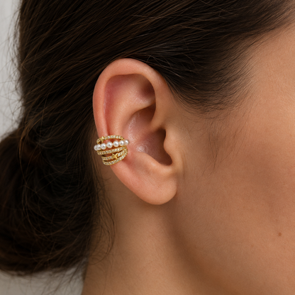 Ear cuff fascia con perle