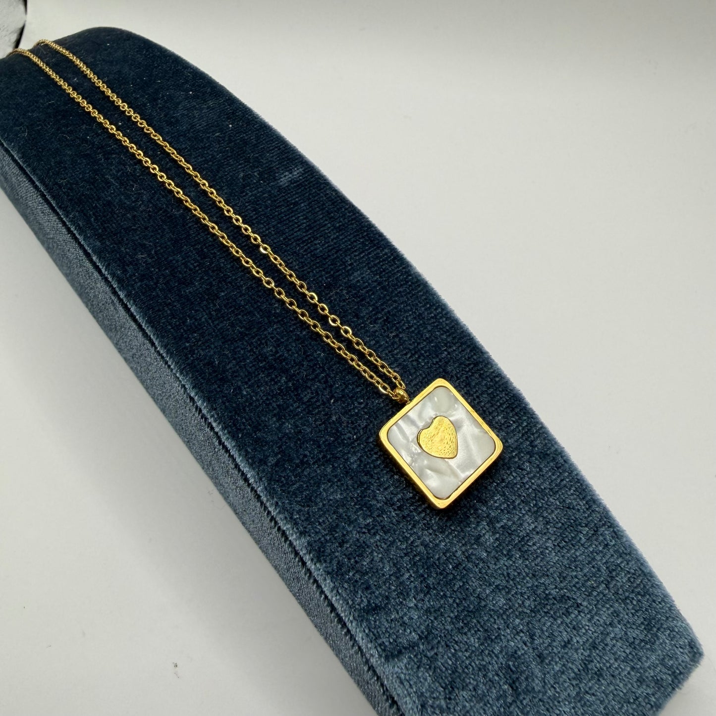 Collana quadratino cuore