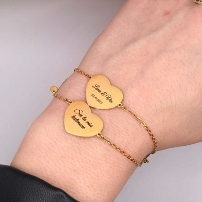 Bracciale cuore personalizzato