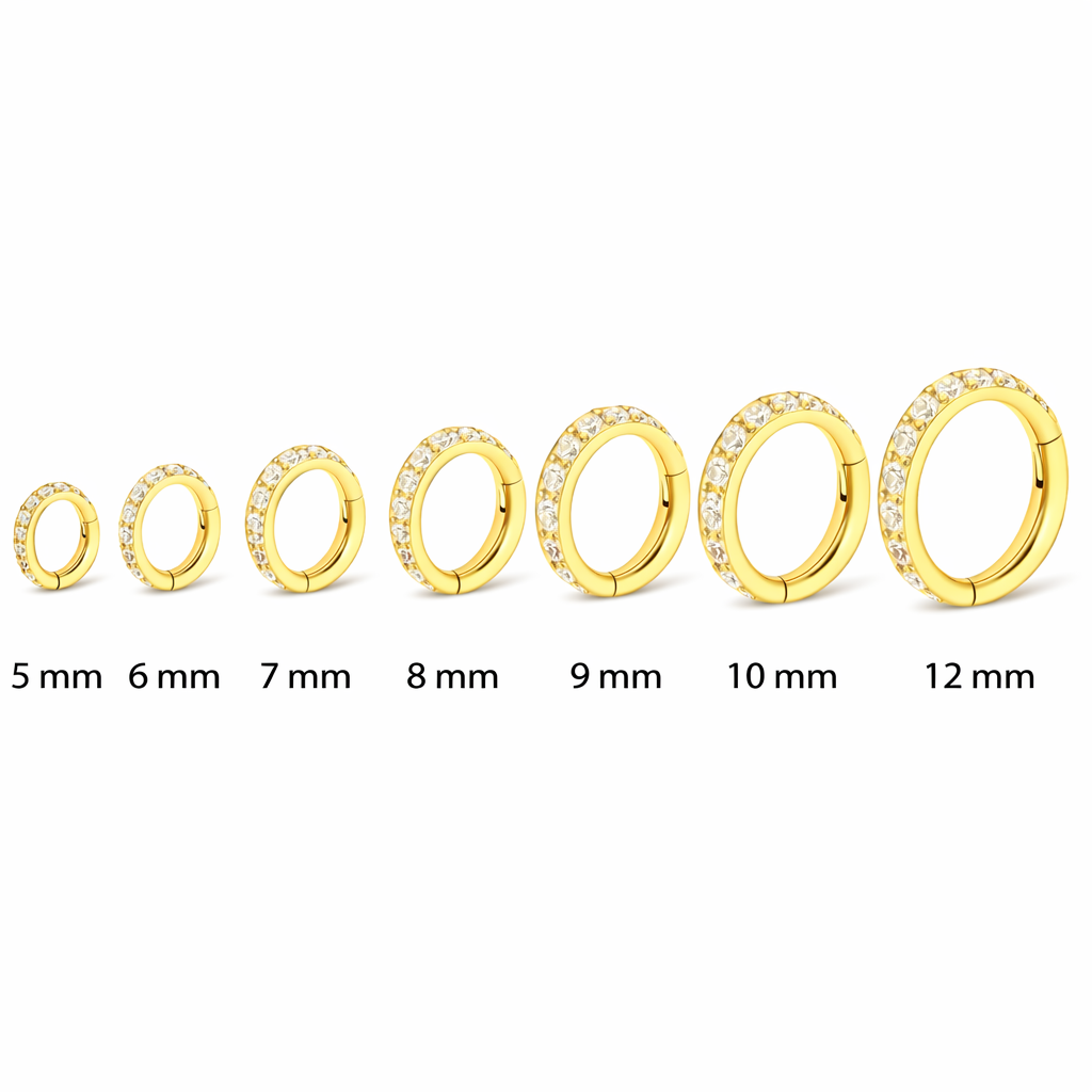 Cerchietto zirconato titanio gold