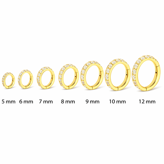 Cerchietto zirconato titanio gold