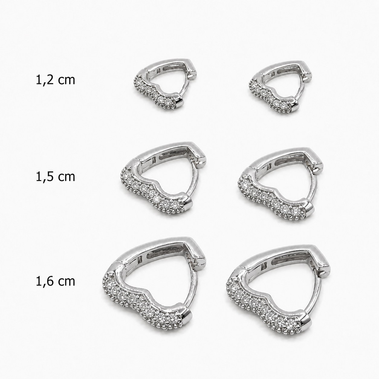 Cuori pavè silver
